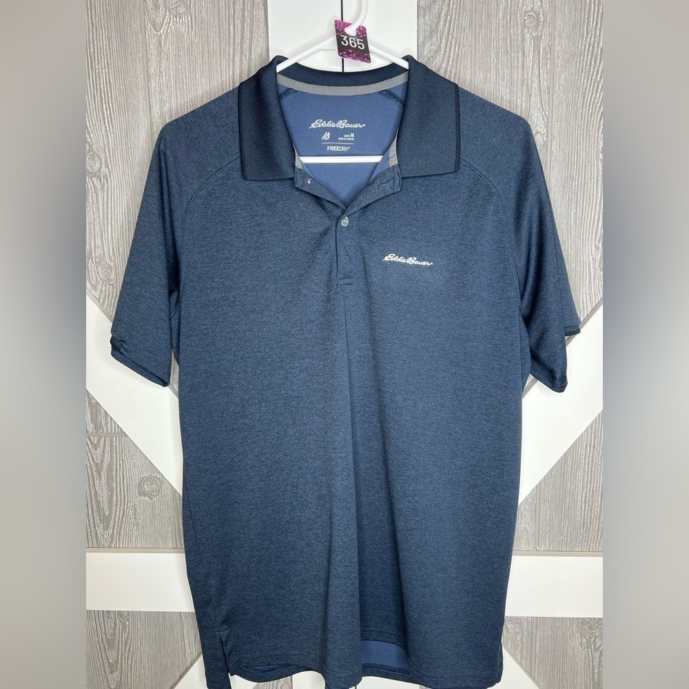 365. LIKE NEW Eddie Bauer Men's Blue Polo Shirt Medium